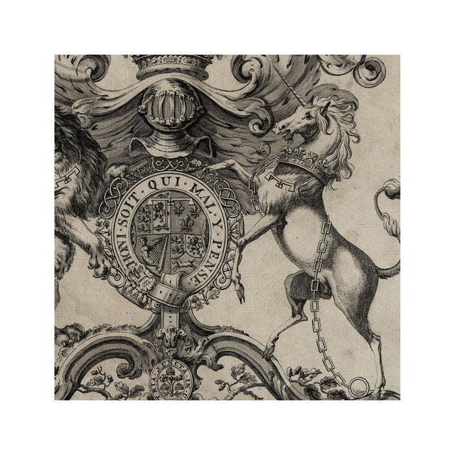 18th Century ENGLISH ARMORIAL ENGRAVING #24 - WILLIAM AUGULTUS CREST - Foundry
