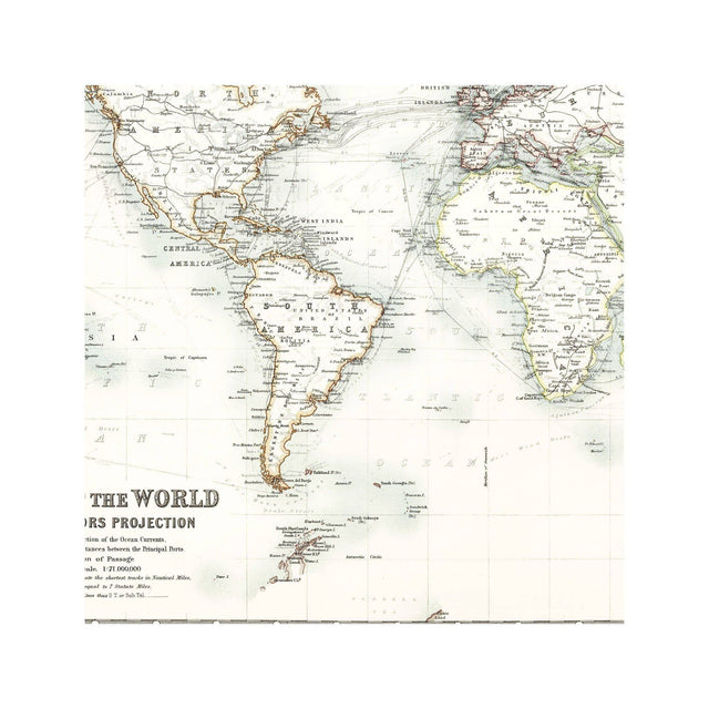 1911 BRITISH Map of the WORLD - Panels - Foundry