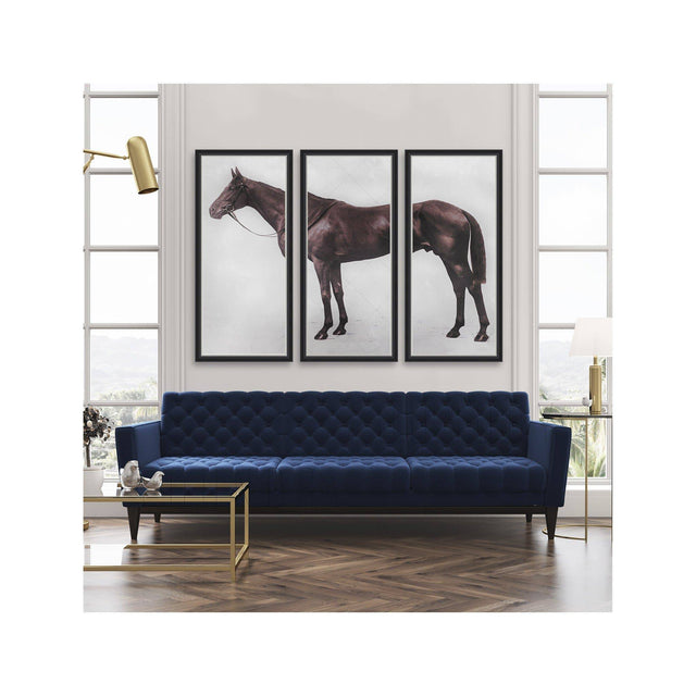 1928 ROYAL ASCOT THOROUGHBRED - LORD DENVER - Triptych - Foundry