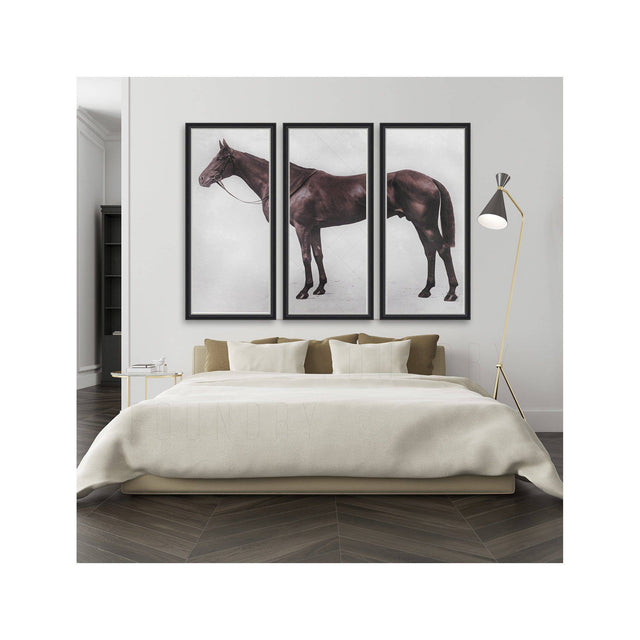 1928 ROYAL ASCOT THOROUGHBRED - LORD DENVER - Triptych - Foundry