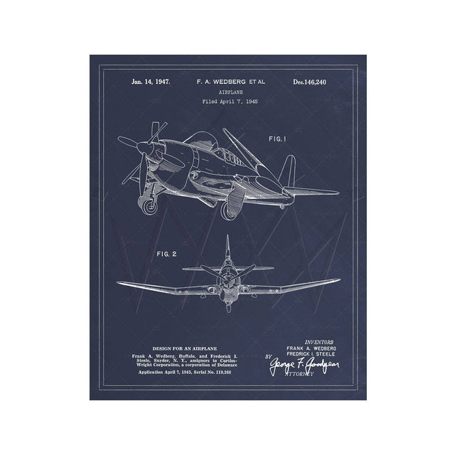 1945 AIRPLANE Patent - Foundry