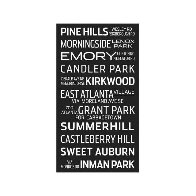 ATLANTA GEORGIA Bus Scroll - PINE HILLS - Foundry