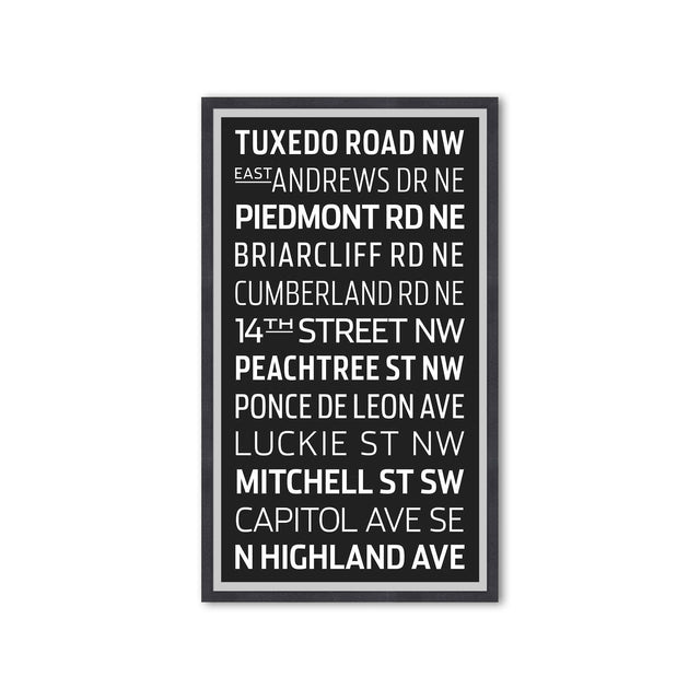 ATLANTA GEORGIA Bus Scroll - TUXEDO ROAD - Foundry