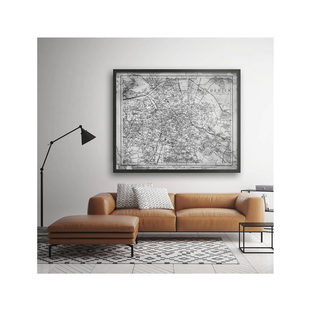 BERLIN, GERMANY - MAP of 1895 - Foundry
