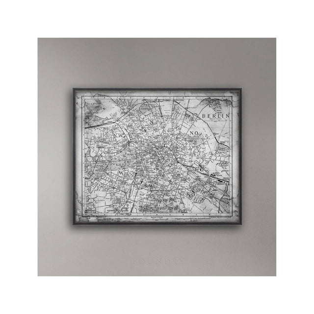 BERLIN, GERMANY - MAP of 1895 - Foundry