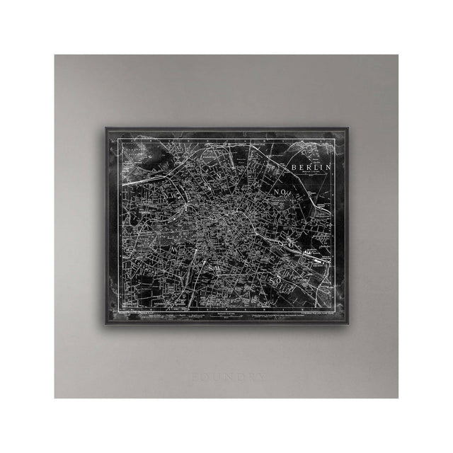 BERLIN, GERMANY - MAP of 1895 - Foundry
