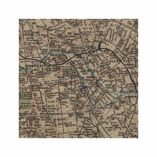 BERLIN, GERMANY - MAP of 1895 - Foundry