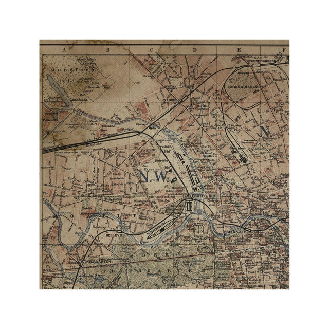 BERLIN, GERMANY - MAP of 1895 - Foundry
