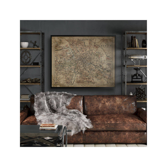 BERLIN, GERMANY - MAP of 1895 - Foundry