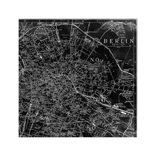 BERLIN, GERMANY - MAP of 1895 - Foundry