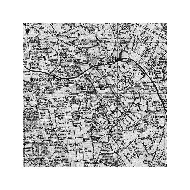 BERLIN, GERMANY - MAP of 1895 - Foundry