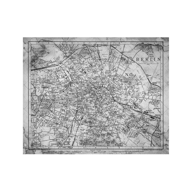 BERLIN, GERMANY - MAP of 1895 - Foundry