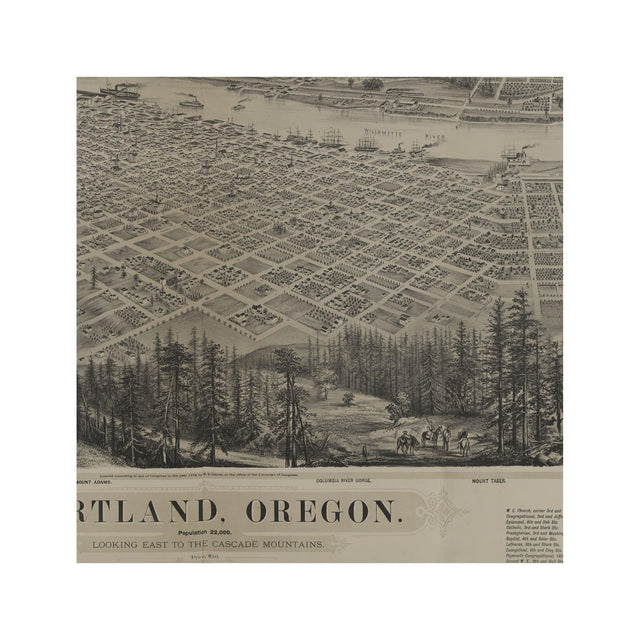 BIRD'S EYE VIEW of the CITY of PORTLAND - Foundry