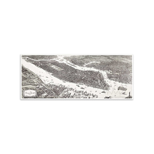 BIRDS EYE VIEW Over 1908 NEW YORK CITY - Foundry