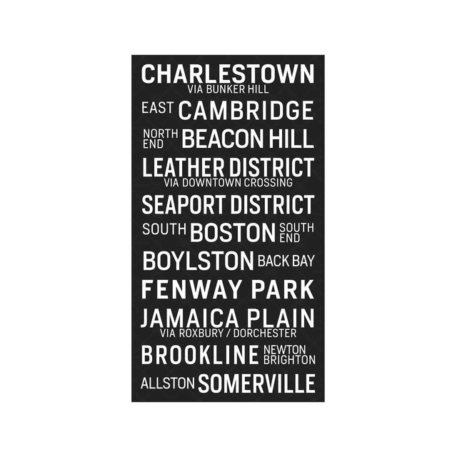 BOSTON MASSACHUSETTS Bus Scroll - CHARLESTOWN - Foundry