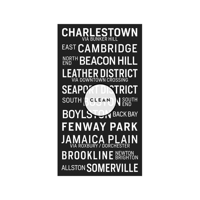 BOSTON MASSACHUSETTS Bus Scroll - CHARLESTOWN - Foundry