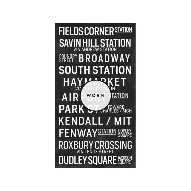 BOSTON MASSACHUSETTS Bus Scroll - FIELDS CORNER - Foundry