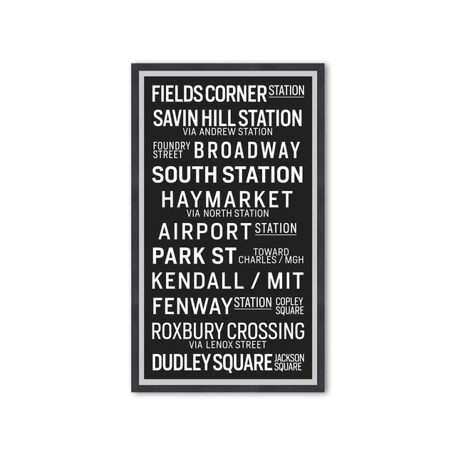 BOSTON MASSACHUSETTS Bus Scroll - FIELDS CORNER - Foundry