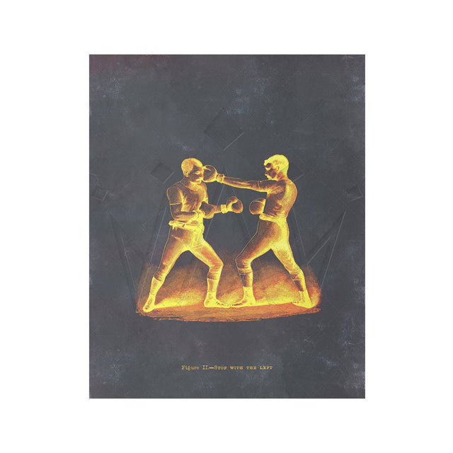 Boxing Illustration - Figure II - STOP with the LEFT - Foundry