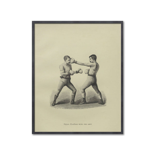 Boxing Illustration - Figure II - STOP with the LEFT - Foundry