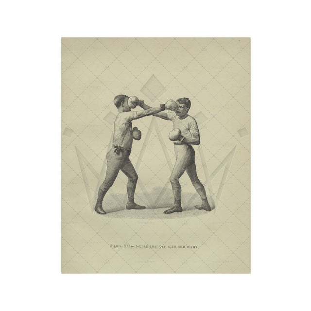 Boxing Illustration - Figure XII - DOUBLE LEAD-OFF with the RIGHT - Foundry