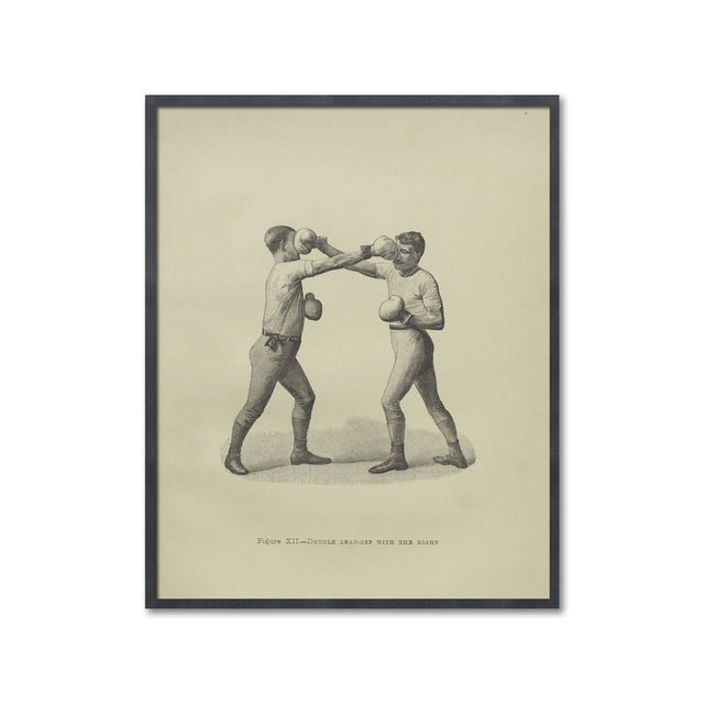 Boxing Illustration - Figure XII - DOUBLE LEAD-OFF with the RIGHT - Foundry