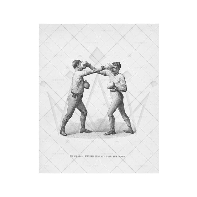 Boxing Illustration - Figure XII - DOUBLE LEAD-OFF with the RIGHT - Foundry