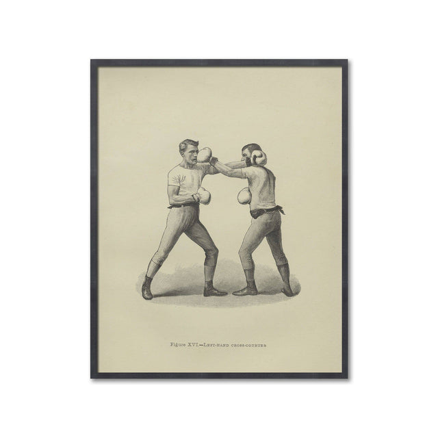 Boxing Illustration - Figure XVI - LEFT HAND CROSS COUNTER - Foundry