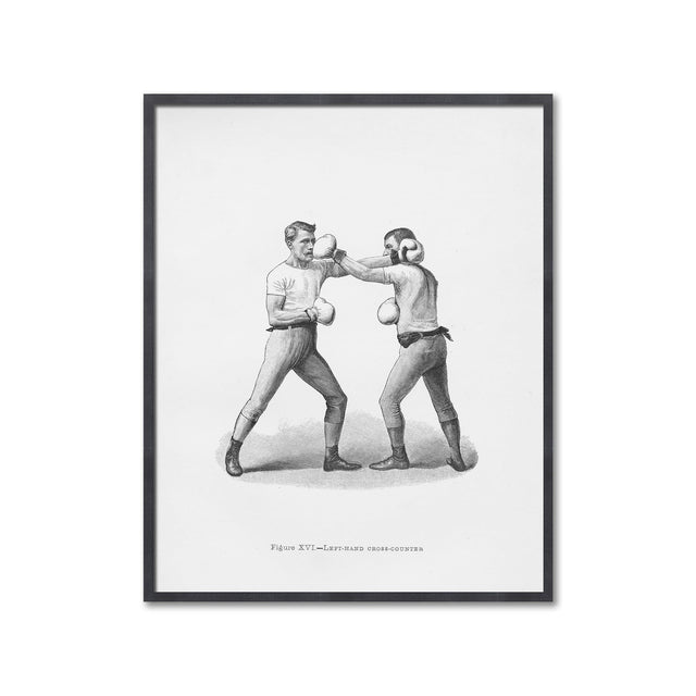 Boxing Illustration - Figure XVI - LEFT HAND CROSS COUNTER - Foundry