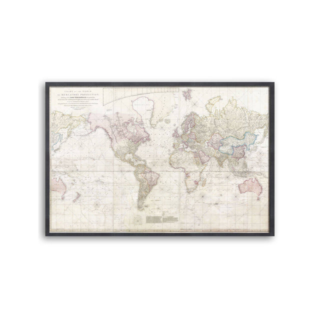 CHART of the WORLD on MERCATORS PROJECTION - Foundry