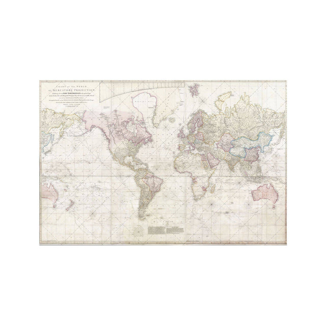CHART of the WORLD on MERCATORS PROJECTION - Foundry