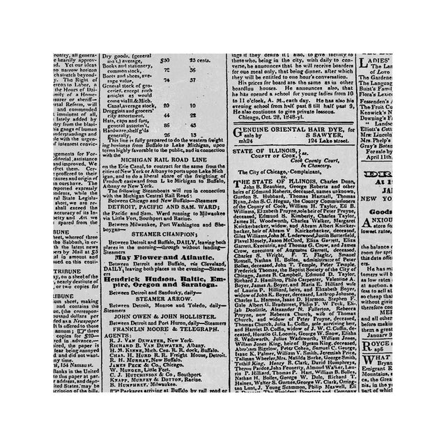 CHICAGO DAILY TRIBUNE - First Issue, 1849 - Foundry
