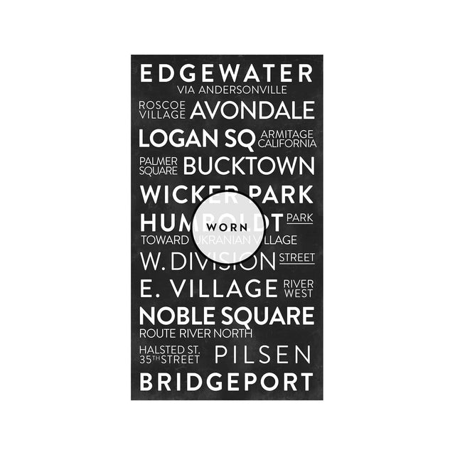 CHICAGO ILLINOIS Bus Scroll - EDGEWATER - Foundry