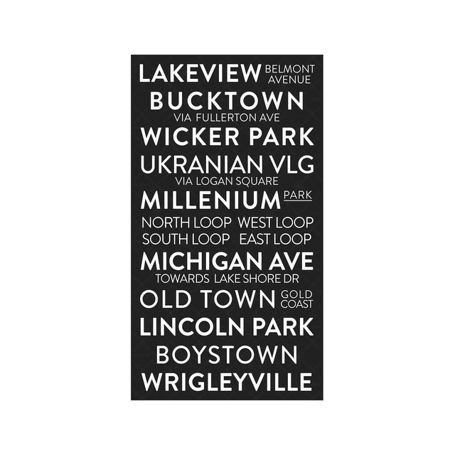 CHICAGO ILLINOIS Bus Scroll - LAKEVIEW - Foundry