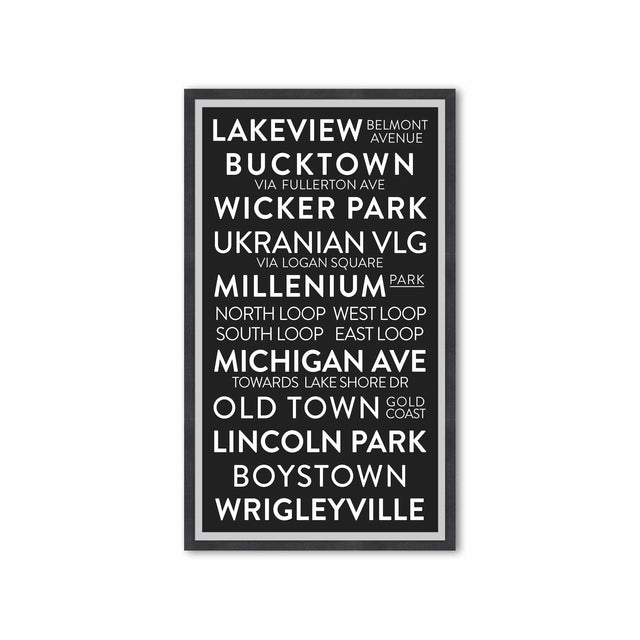 CHICAGO ILLINOIS Bus Scroll - LAKEVIEW - Foundry