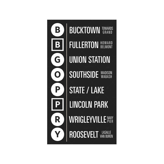 CHICAGO ILLINOIS Transit Scroll - Foundry