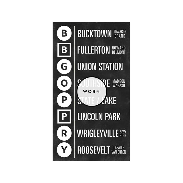 CHICAGO ILLINOIS Transit Scroll - Foundry
