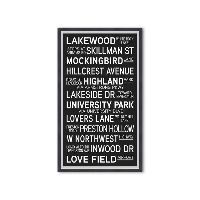 DALLAS TEXAS Bus Scroll - LAKEWOOD - Foundry