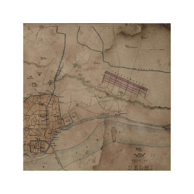 DELHI, INDIA - MAP of 1894 - Foundry