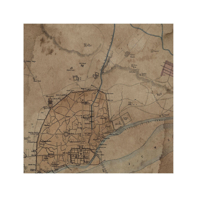 DELHI, INDIA - MAP of 1894 - Foundry