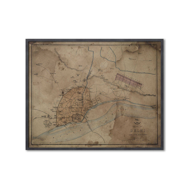 DELHI, INDIA - MAP of 1894 - Foundry