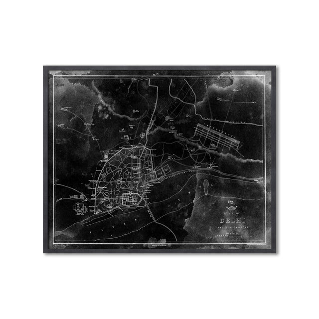DELHI, INDIA - MAP of 1894 - Foundry