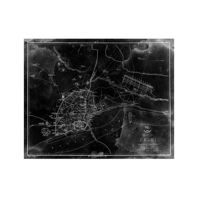 DELHI, INDIA - MAP of 1894 - Foundry