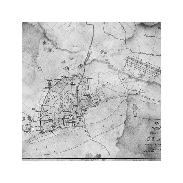 DELHI, INDIA - MAP of 1894 - Foundry