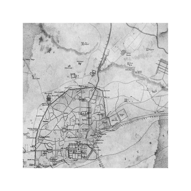 DELHI, INDIA - MAP of 1894 - Foundry
