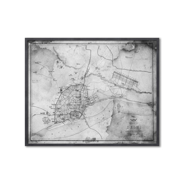 DELHI, INDIA - MAP of 1894 - Foundry