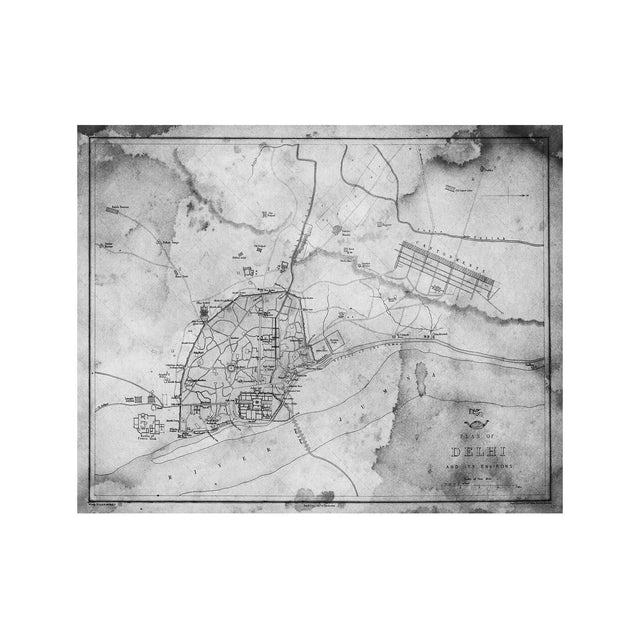 DELHI, INDIA - MAP of 1894 - Foundry