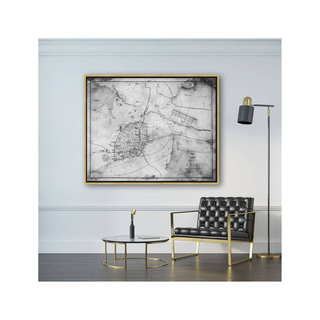 DELHI, INDIA - MAP of 1894 - Foundry