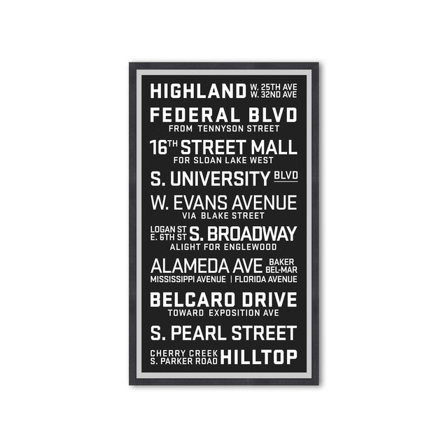 DENVER COLORADO Bus Scroll - HIGHLAND - Foundry