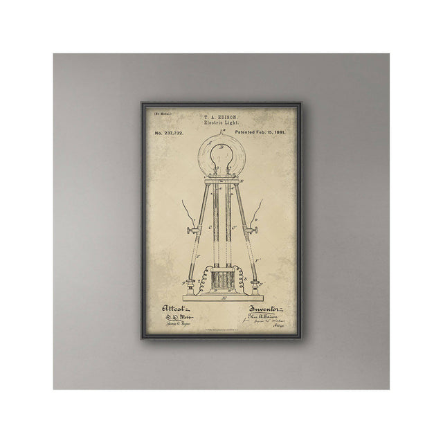 EDISON LIGHT BULB Patent #1 - Foundry